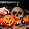 Black Candles, 24-Pack Tea Lights Battery Operated, Flameless Fake Candles Flickering, Halloween LED Candles Tea Lights for Fall Holiday Decor, Theme Party, 1.4" D X 1.3''H- Warm White Light